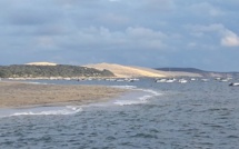 Vue du Moulleau lorsque le temps se gâte sur le Bassin d'Arcachon