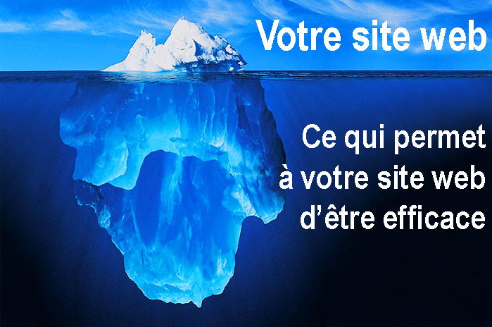 Une création de site internet n'est que la pointe visible d'un ensemble