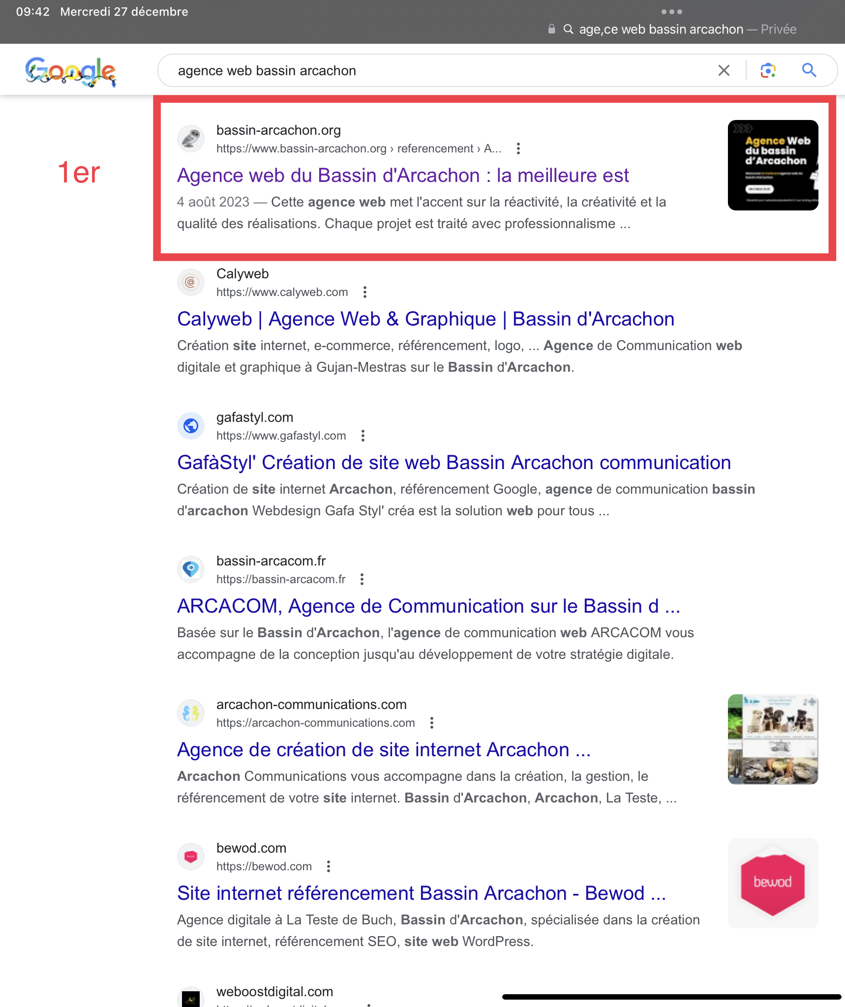 En espérant qu’un humain prenne cette position sur Google un jour