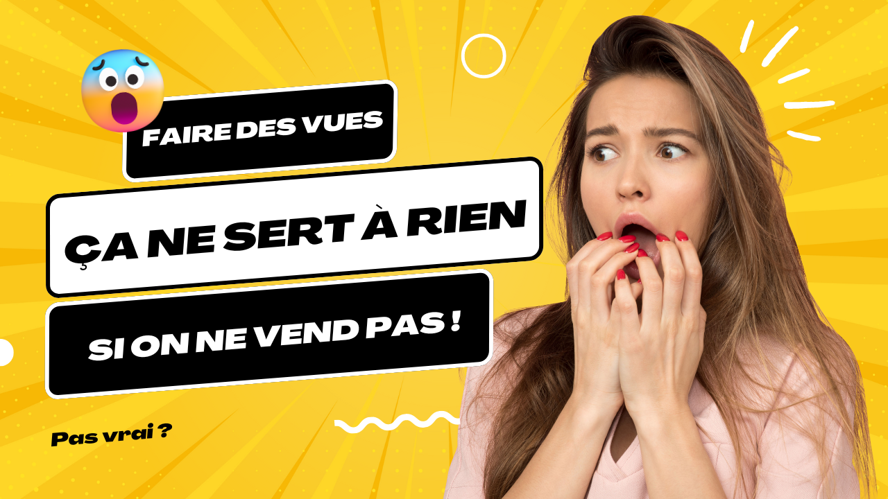 Faire des vues, ça sert à rien si on ne vend pas !